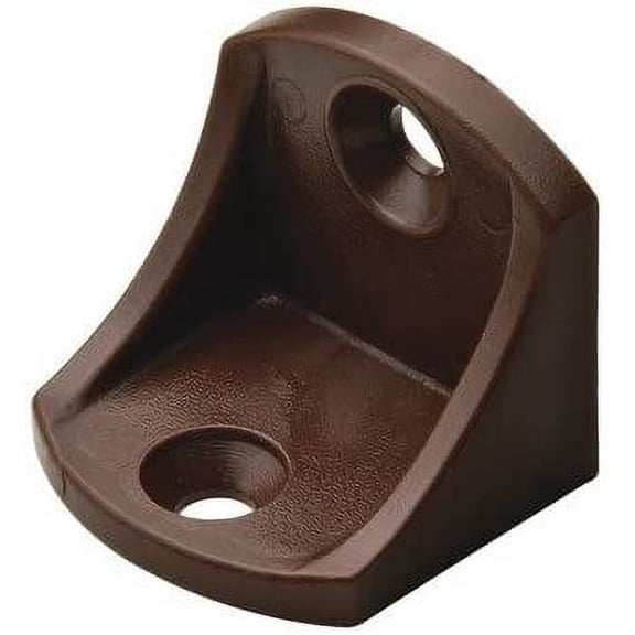 20 Corner Bracket, plastic, Brown, 24mm x 24mm x 17mm