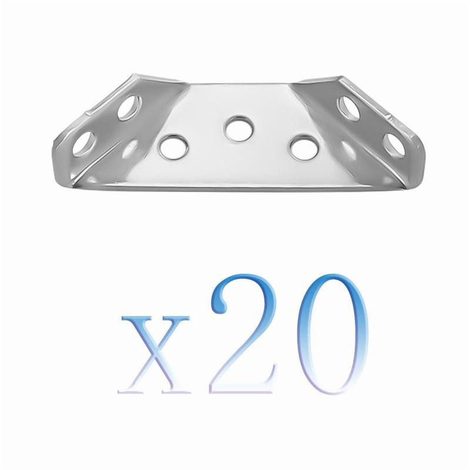 20 Corner Codes +120 Screw Stainless Steel Multifunctional Angle ...