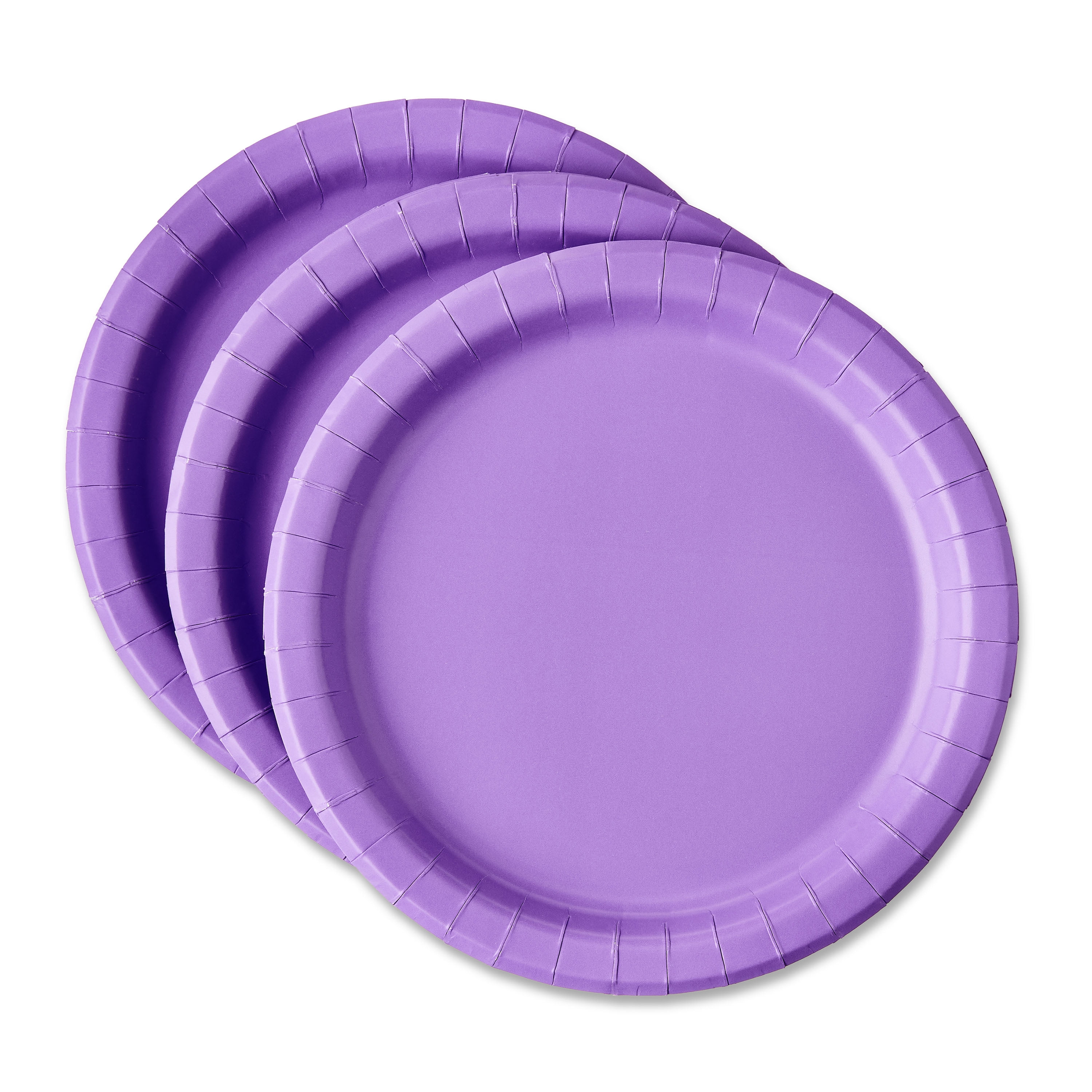 Disposable Paper Plates, 9", Purple, 20 Count, by Way To Celebrate
