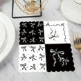 thumbnail image 1 of 20 Count Bow Tie Napkins, Disposable Party Napkins for Birthday Baby Shower, 6.3x6.3 Inch Decorative Paper Napkins, Elegant Table Decor for Small Parties and Gatherings, 1 of 7