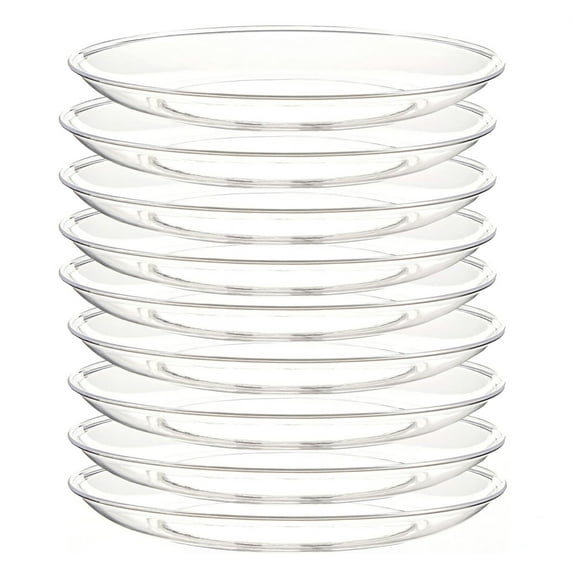 20 Count Clear Plastic Plates 6 Inch,Bexikou Disposable Dinner Plates ,Heavy Duty Clear Disposable Plates,Premium Clear Hard Plastic for Weddings, Parties and Events