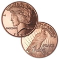 thumbnail image 1 of 20 Count Copper Peace Round - 1 AVDP Oz, .999 Pure Copper, 1 of 3