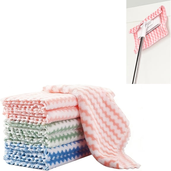 20 Count Replacement Cloths Snap Grip Mini Mop,Wet and Dry Cleaning Pads for Cabinets, Walls, Windows and Floors Cleaning, Reusable Washable Microfiber Refills, 8"x6"