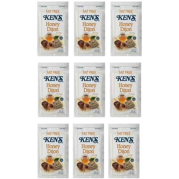 20 Count | Salad Dressing Packets | Individual Single Serve Salad Dressing condiment packets | 1.5 Oz Per Pouch (Fat-Free Honey Dijon Dressing)
