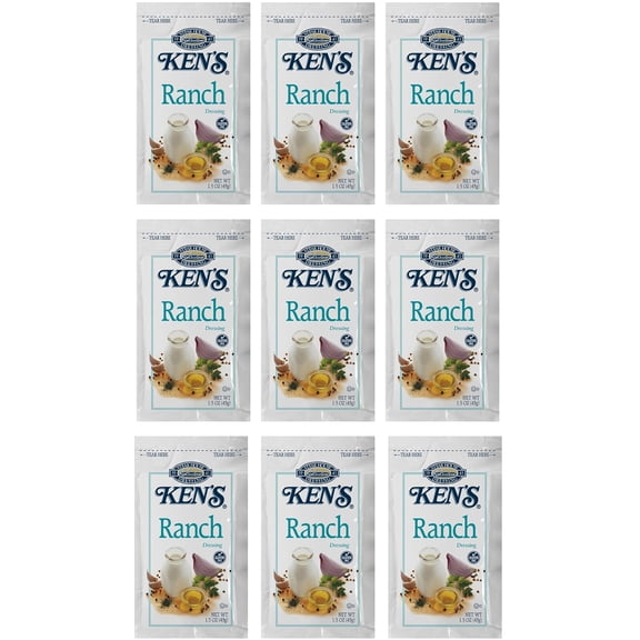 Ranch Dressing | 20 Count | 1.5 oz Each | Single Serve Packets, Salad Pouch, To Go Cups, Travel Size Lunch Portion