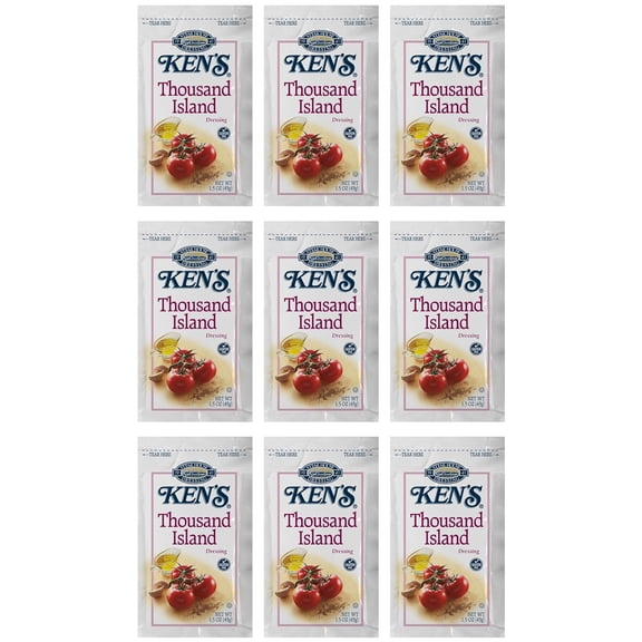 Thousand Island Dressing | 20 Count | 1.5 oz Each | Single Serve Packets, Salad Pouch, To Go Cups, Travel Size Lunch Portion