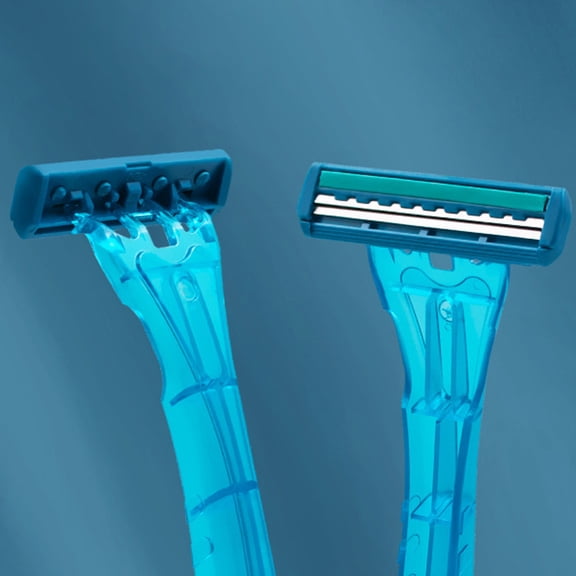 20 Count Twin Stainless Steel Blade Disposable Razors with Lubricating Strip Portable Travel Shaver for Hotel Home Travel Use