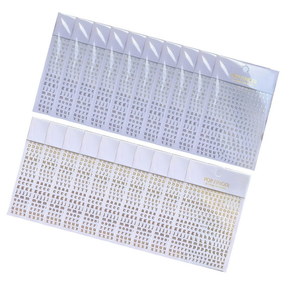 20 Count Versatile Epoxy Letter Decals for Manicure English Alphabets ...