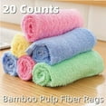 thumbnail image 1 of 20 Counts Soft Absorbent Microfiber Cloth，Lint-Free Streak-Free Cleaning Cloths，Reusable and Washable Kitchen Rags，Bamboo Pulp Fiber Cleaning Towels, 1 of 4