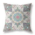 thumbnail image 1 of 20â€ Cream Pink Boho Flower Indoor Outdoor Throw Pillow, 1 of 5