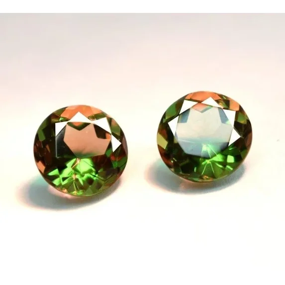 20 Ct 2 PC Multi Color Color Changing Alexandrite Lab Grown Stone Creation Round Shape Loose Gemstone