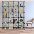 thumbnail image 1 of 20-Cube Organizer Cube Storage Storage Shelves Wire Cube Storage Origami Shelves Metal Grid Multifunction Shelving Unit Modular Cubbies Organizer Bookcase, 1 of 5