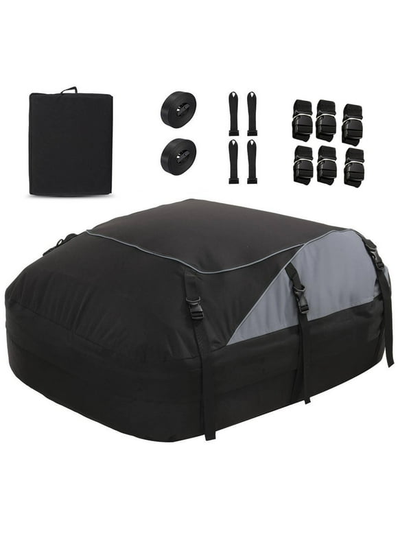 20 Cubic Feet Rooftop Cargo Carrier Roof Bag Waterproof Car Soft Roof Top Carrier Luggage Bag Storage Fits All Cars with/Without Rack