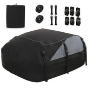 20 Cubic Feet Rooftop Cargo Carrier Roof Bag Waterproof Car Soft Roof Top Carrier Luggage Bag Storage Fits All Cars with/Without Rack