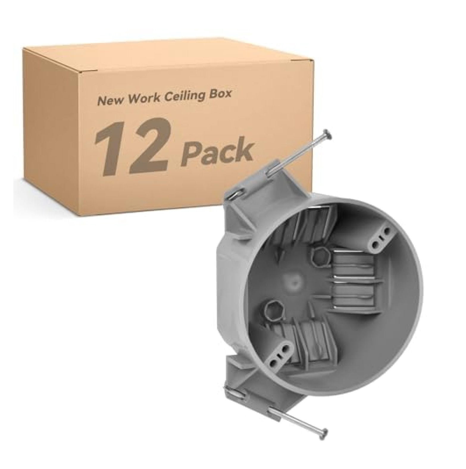 20 Cubic Inch New Work Ceiling Electrical Box, Ceiling Light Box for ...