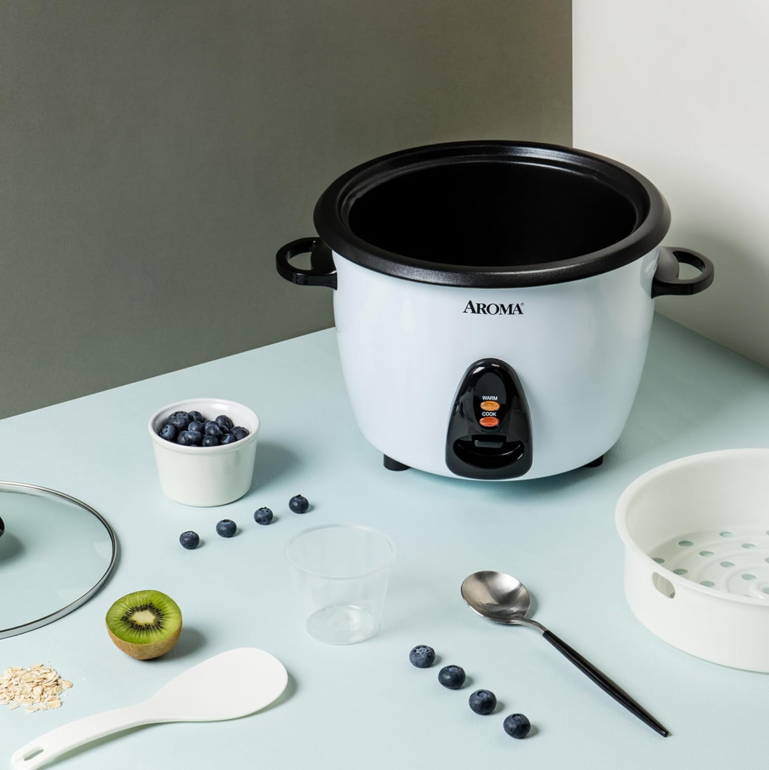 20-Cup Pot-Style Rice Cooker & Food Steamer, White