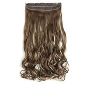 20" Curly 3/4 Full Head Synthetic Hair Extensions Clip On/in Hairpiece 5 Clips 140g (10H613#)