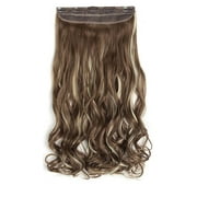 20" Curly 3/4 Full Head Synthetic Hair Extensions Clip On/in Hairpiece 5 Clips 140g 10H613#
