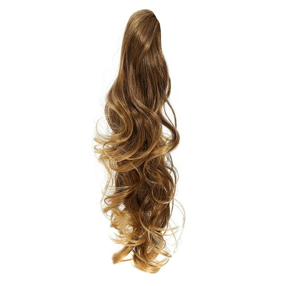 20" Curly Synthetic Clip In Claw Drawstring Ponytail Hair Extension Synthetic Hairpiece 190g with a jaw/claw clip (R1416T) …