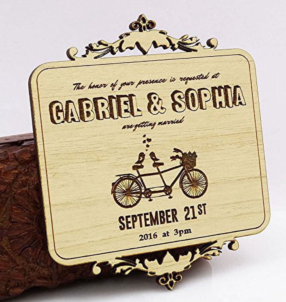 20 Custom Engraved Wooden Magnet Personalized Gift Rustic Wedding Save ...