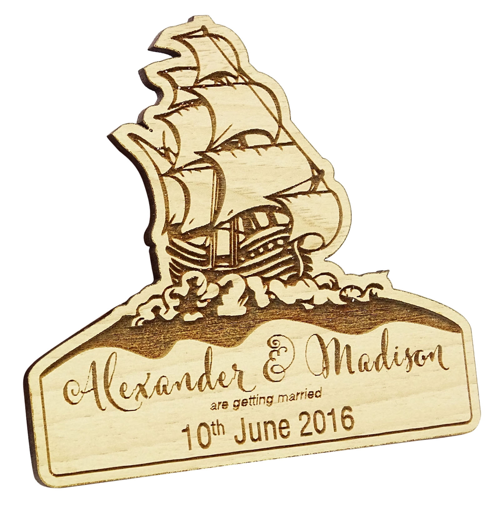 20 Custom Engraved Wooden Magnet Rustic Wedding Save the Date Wooden ...