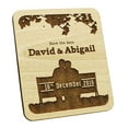 thumbnail image 1 of 20 Custom Engraved Wooden Magnet Rustic Wedding Save the Date Wooden Magnet Personalized Gift, 1 of 2