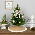 thumbnail image 1 of Northlight Burlap Mini Christmas Tree Skirt with Fleece Border - 20", 1 of 7