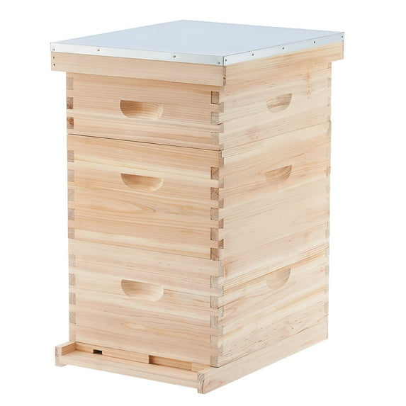 20 Deep Frame & 10 Medium Frame With 3 Brood Boxes Hive Frame/Bee Hive Frame With Metal Roof for Beekeeping