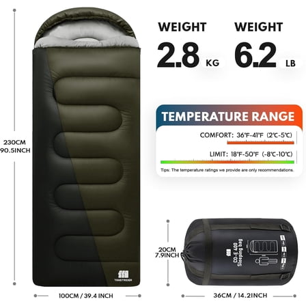 20 Degree XXL Sleeping Bags for Adults Cold Weather,Camping Sleeping Bag for Kids with Compression Sack,4 Season Camping Essentials Gear for Hiking,Traveling,Outdoor,Backpacking