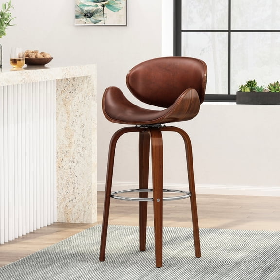 20” Depth - Chrome Foot Rail for Support - Bar Counter - Modern Style in Home