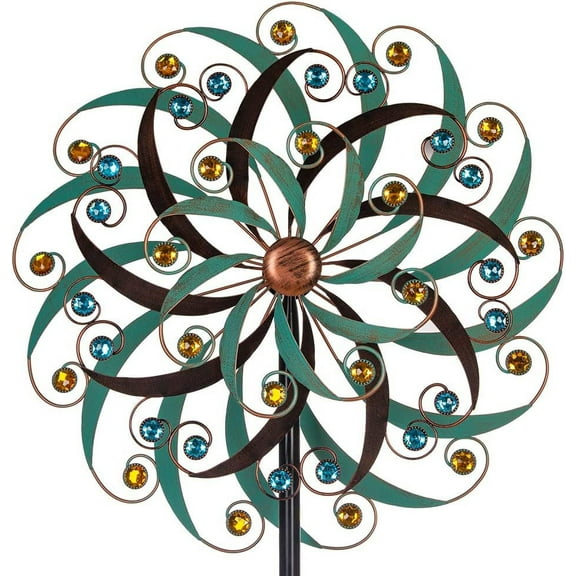 20" Dia Large Wind Spinner, Outdoor Metal Windmill Spinner - Yard Art Spinner Wind Catchers Sculpture for Patio, Lawn & Garden Decor