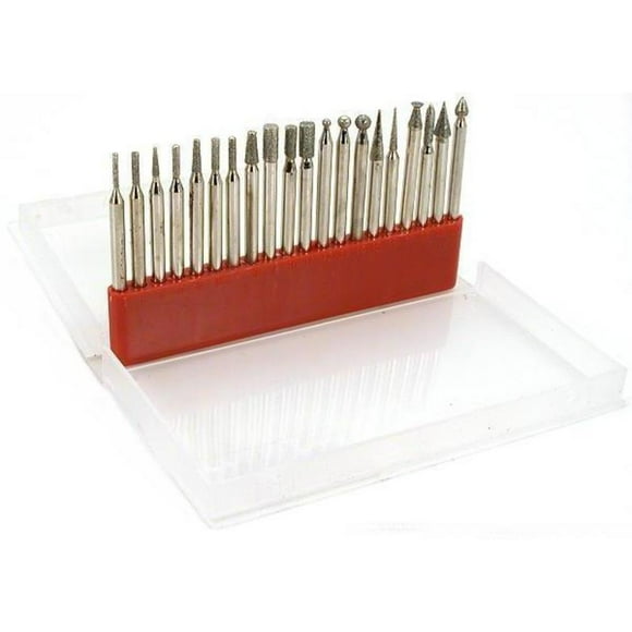 20 Diamond Bur Jewelers Lapidary Rock Rotary Tools 1/8"