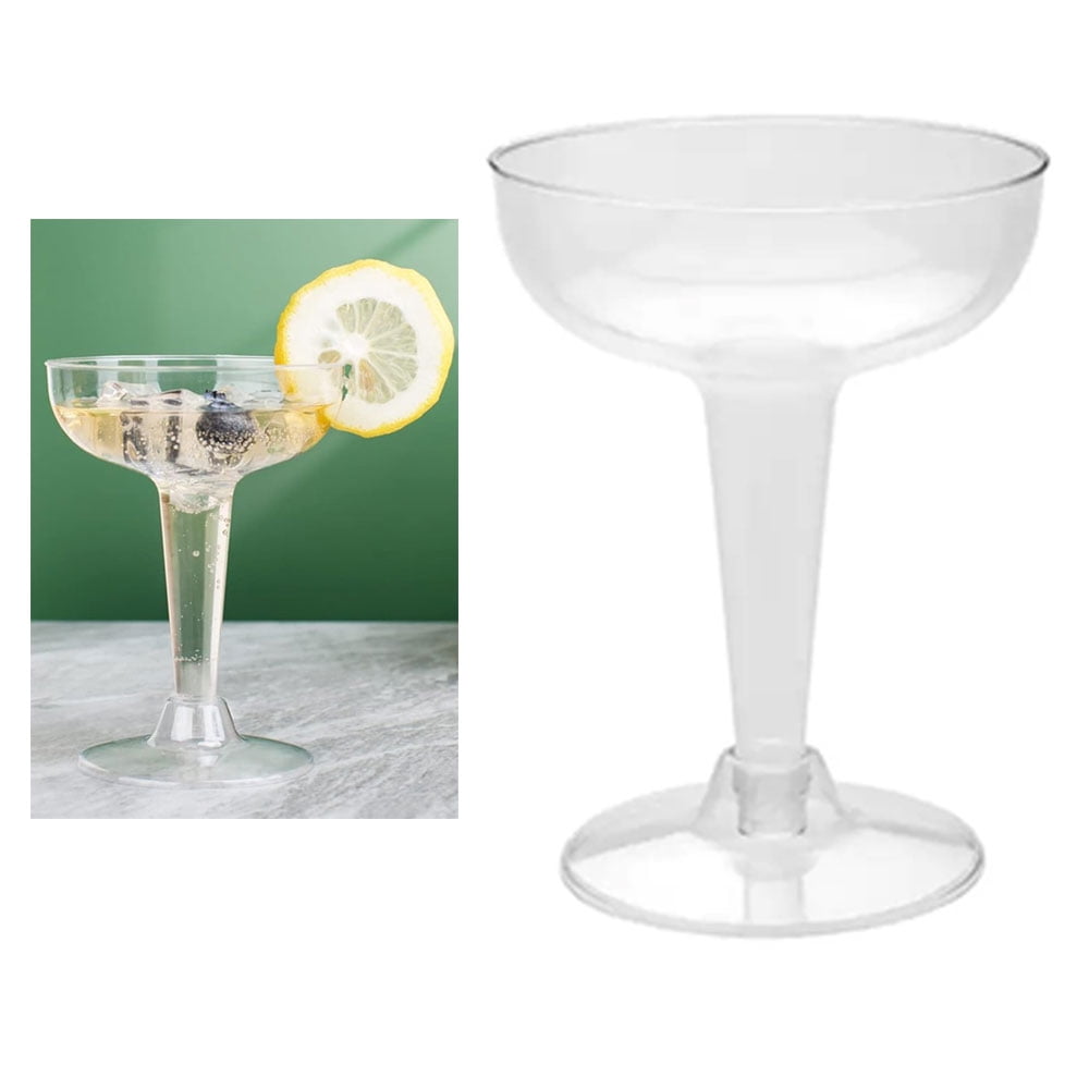 120-Count Clear Plastic Champagne Flutes & Wine Glasses For Weddings & Parties
