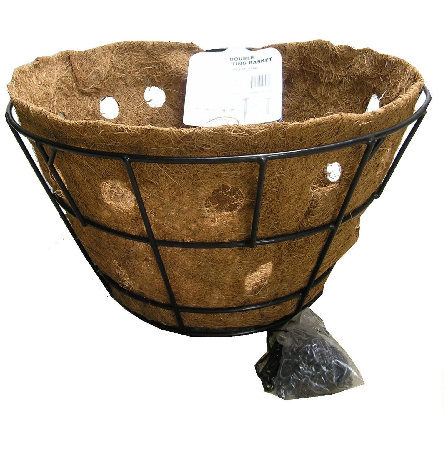 20" Double Row Side Planting Hanging Basket with Liner