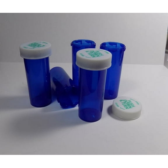 20 Dram Cobalt Blue Medicine Vial 50 Pack