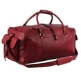 thumbnail image 1 of 20" Duffel Bag Vintage Style Full Grain Buffalo Leather, Gym Weekender Overnight Luggage Bag, 1 of 5