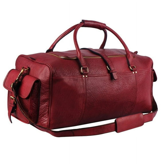20" Duffel Bag Vintage Style Full Grain Buffalo Leather, Gym Weekender Overnight Luggage Bag