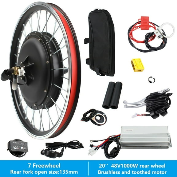 20" EBike Bicycle Conversion Kit 1000W Electric Front / Rear Wheel Hub Motor