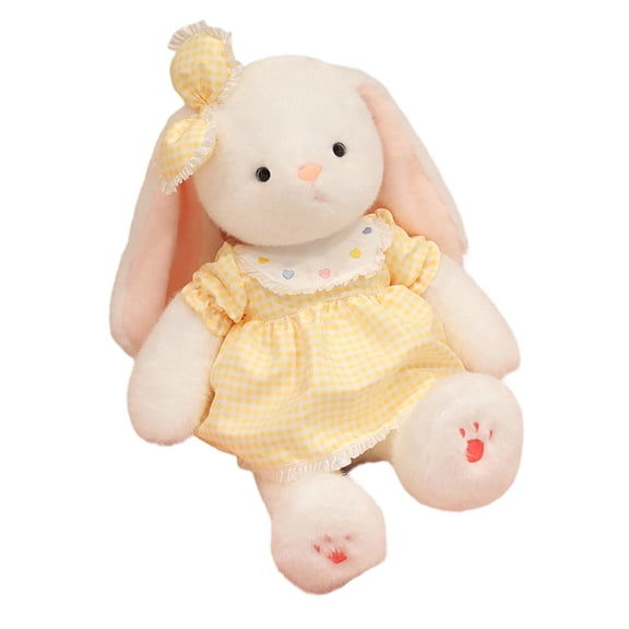 20'' Easter Bunny Stuffed Animals, Rabbit Plush Toys Doll, Cute Stuffed Bunny Toy for Girl Boy, Cuddly Huggable Plush Rabbit Dress Up Doll Gift for Christmas Easter Decor (Yellow)