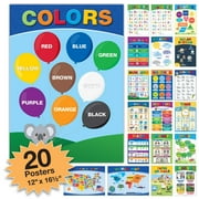 20 Educational Kids Posters (Double Sided English and Spanish)