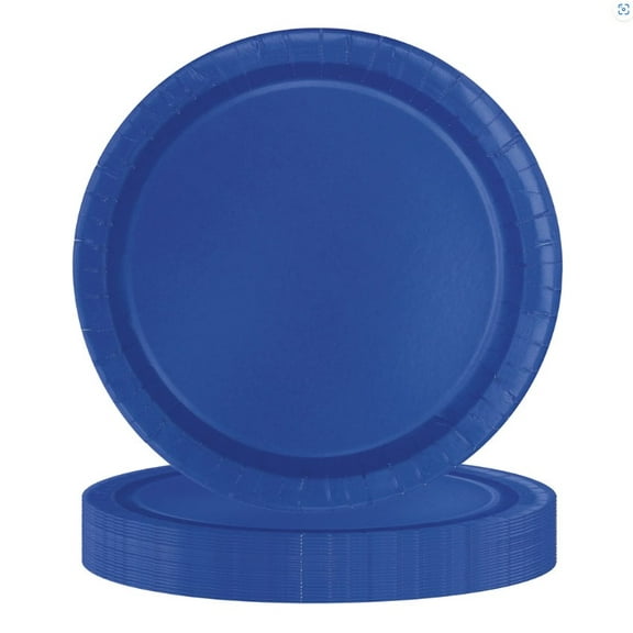 20 Electric Blue 9" Plates