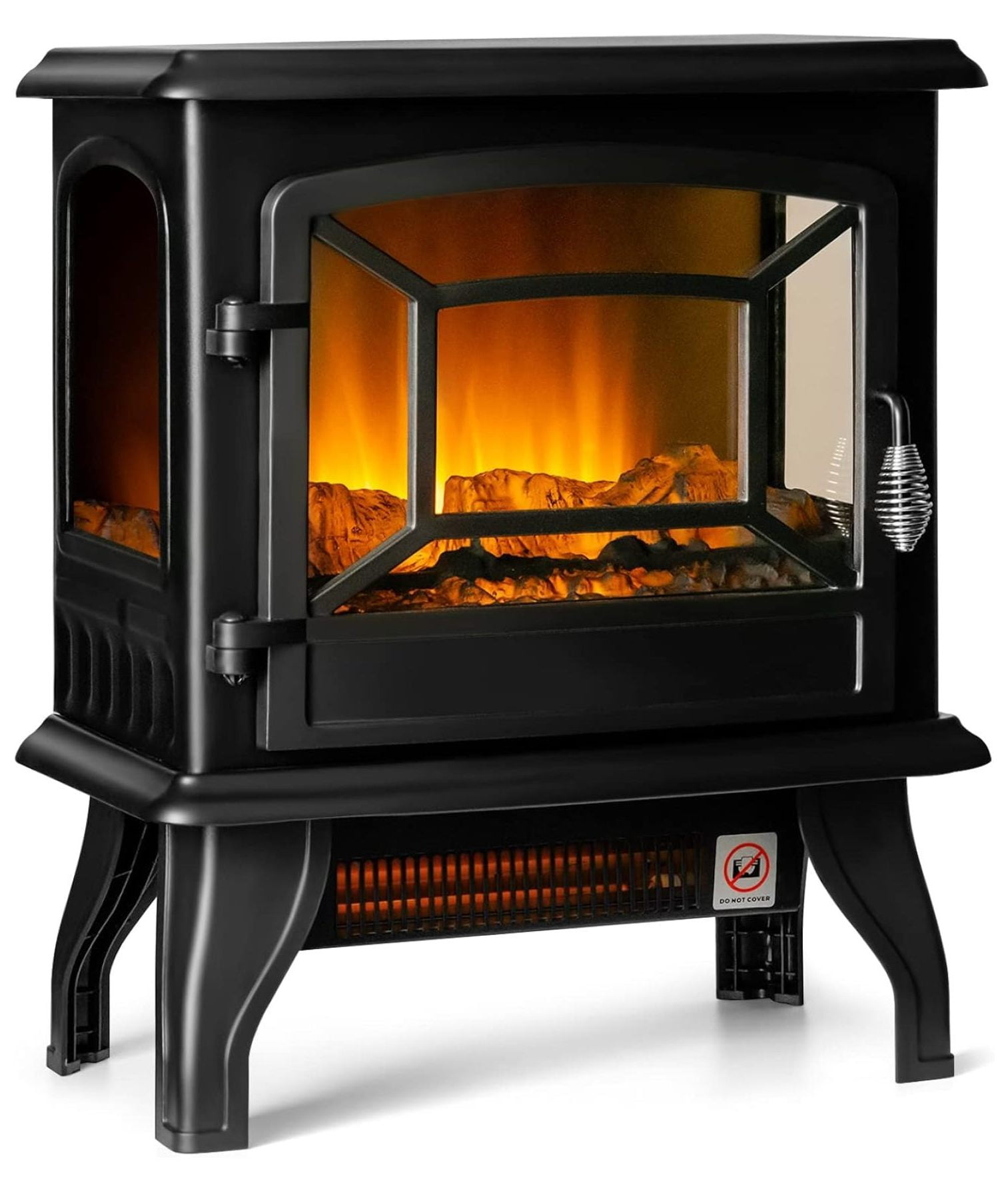 20" Electric Fireplace Stove, Freestanding Fireplace Heater with
