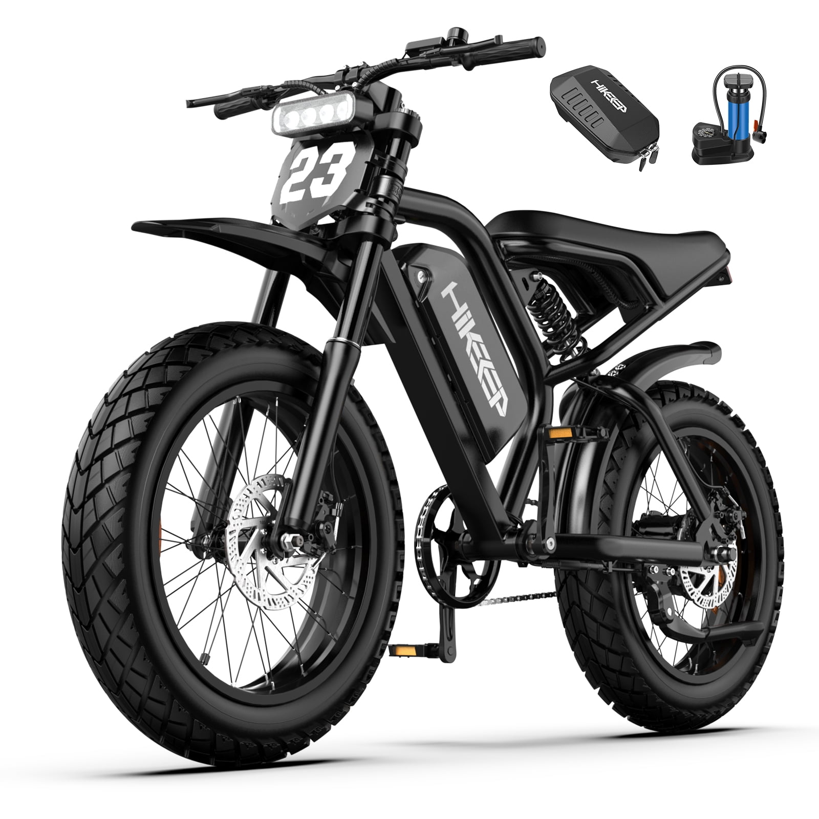 GlobalKeep Dirt E-Mountain Bike for Adults, 20" Fat Tire, Dual Disc Brakes, Front & Rear Suspension, 48V 17.5Ah Removable Battery, 750W Motor, Up to 80 Miles, Class 2, UL2849 Certified.