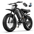 thumbnail image 1 of GlobalKeep Dirt E-Mountain Bike for Adults, 20" Fat Tire, Dual Disc Brakes, Front & Rear Suspension, 48V 17.5Ah Removable Battery, 750W Motor, Up to 80 Miles, Class 2, UL2849 Certified., 1 of 11
