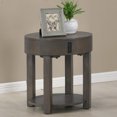 thumbnail image 1 of 20" End Table With , Brown, Round Top & Support Ports Table,, 1 of 2