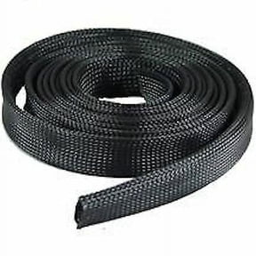 20 FT 1/2" Black Expandable Wire Cable Sleeving Sheathing Braid Loom Braided