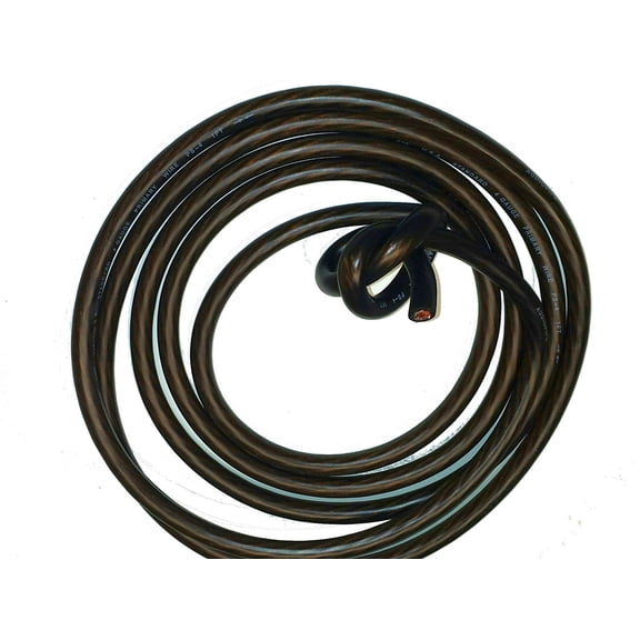 20' FT 4 GAUGE GA AWG BLACK WIRE CABLE POWER GROUND PRIMARY AMP FLEXIBLE