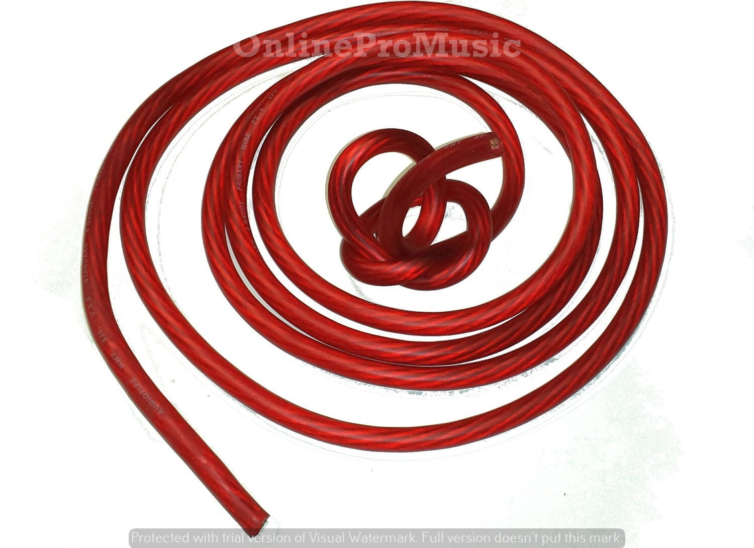 Absolute P4-20RD 20' 4-Gauge Red Copper Mix Power Ground Wire Cable