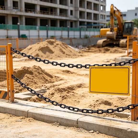 20 FT Traffic Warning Chain - Heavy Duty Plastic Barrier Chain For Construction Sites - Industrial Caution Tape For Crowd Control