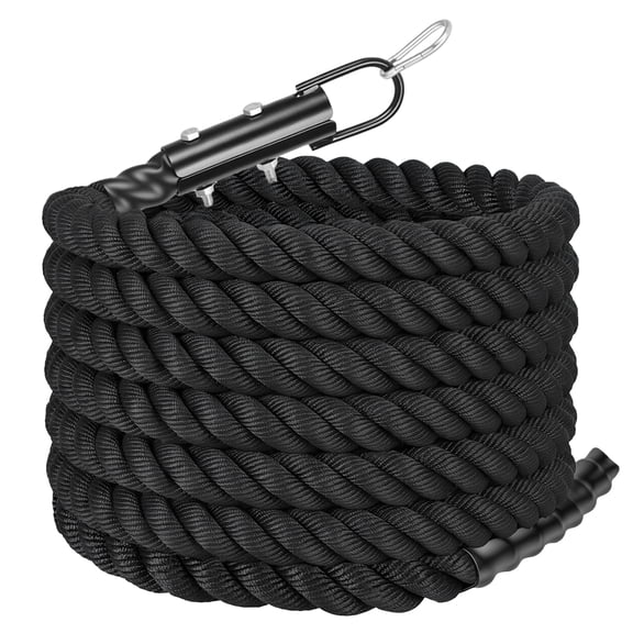 20 FT Weight Workout Sled Pulling Rope with Detachable Buckle, 1.5 Inch Heavy Duty Exercise Climbing Rope for Fitness Strength Training, 1000 lbs